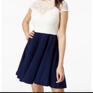 NWT Women's Bow-Back Color block Mini Dress